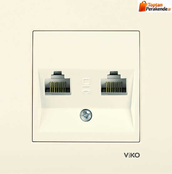 Viko Karre Krem İkili Data Cat5e Mekanizma (Çerçeve Hariç) 90960134